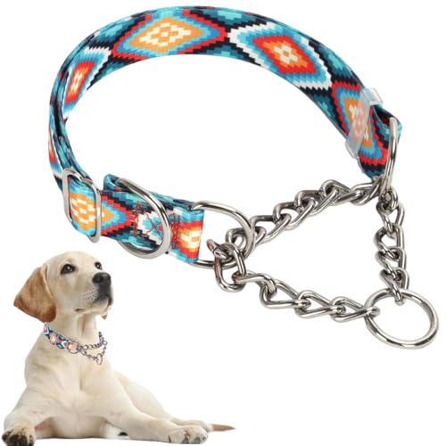 Hundehalsband, robustes Martingal-Halsband für Hunde, kaufest, verstellbar für Training, Spaziergänge mit Edelstahl für mittelgroße und große Hunderassen Hundehalsband, robustes Martingal-Halsband für Hunde, kaufest, verstellbar für Training, Spaziergänge mit Edelstahl für mittelgroße und große Hunderassen von Hotlion