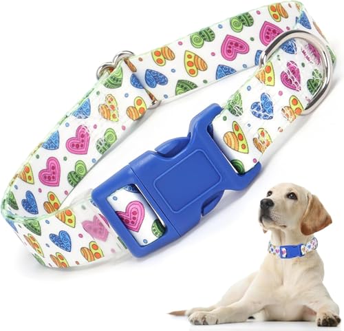 Hundehalsband für kleine Hunde, Schnellverschluss, langlebig, bedruckt, Blume, hübsches Muster, ausgefallenes Blumenmuster, niedlich, für XS, S, M, L, XL, Mädchen, Jungen, Hunde, Spazierengehtraining von Hotlion