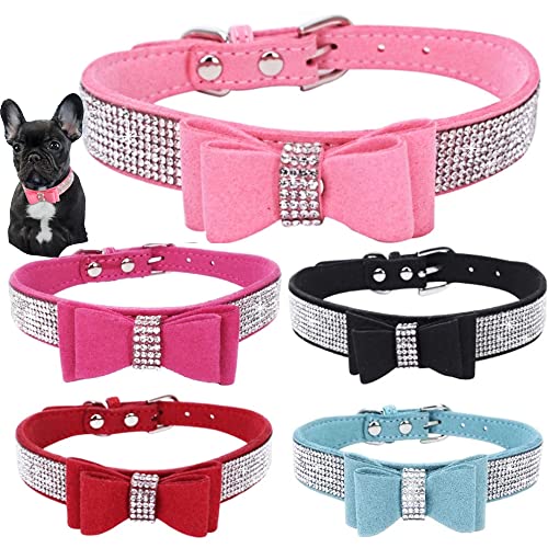 Hundehalsband mit Strasssteinen, mit Fliege, schillernd, funkelnd, Kristallsteinen, verstellbar, für kleine Rassen, Welpen, Katzen, Haustiere, Kätzchen, Dunkelblau, XXS Hundehalsband mit Strasssteinen, mit Fliege, schillernd, funkelnd, Kristallsteinen, verstellbar, für kleine Rassen, Welpen, Katzen, Haustiere, Kätzchen, Dunkelblau, XXS von Hotlion