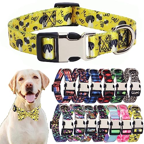 Nylon-Hundehalsband, langlebig, verstellbar, niedlich, weich, ausgefallenes Welpenhalsband, für große Mädchen, Jungen, Haustiere, Katzen, Kätzchen, Gelb, Größe M Nylon-Hundehalsband, langlebig, verstellbar, niedlich, weich, ausgefallenes Welpenhalsband, für große Mädchen, Jungen, Haustiere, Katzen, Kätzchen, Gelb, Größe M von Hotlion