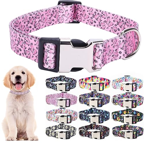 Nylon-Hundehalsband mit Blumenmuster, langlebig, verstellbar, niedlich, weich, ausgefallenes Welpenhalsband, für große Mädchen, weibliche Haustiere, Katzen, Kätzchen, Schmetterling, Rosa, Größe L Nylon-Hundehalsband mit Blumenmuster, langlebig, verstellbar, niedlich, weich, ausgefallenes Welpenhalsband, für große Mädchen, weibliche Haustiere, Katzen, Kätzchen, Schmetterling, Rosa, Größe L von Hotlion