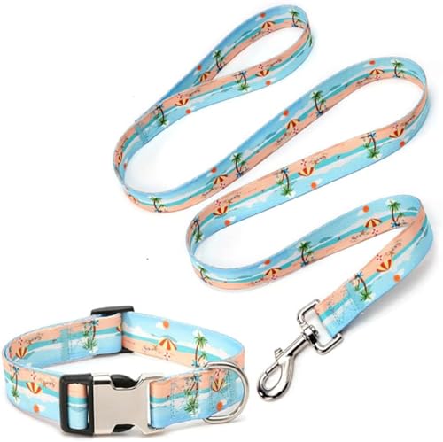 Strapazierfähiges Hundehalsband und Leine, Set mit Metallschnalle, geometrische Tribal-Muster, weiches Trainingshalsband im ethnischen Stil, verstellbar, für kleine, mittelgroße und große Hunde Strapazierfähiges Hundehalsband und Leine, Set mit Metallschnalle, geometrische Tribal-Muster, weiches Trainingshalsband im ethnischen Stil, verstellbar, für kleine, mittelgroße und große Hunde von Hotlion