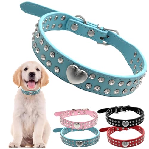 XXS Hundehalsband für Mädchen, Herz, Strass, Kätzchen-Halsband, ausgefallener Kristall, Glitzer, hübsches Schmuckstück, weiblich, glitzernd, für Welpen, Größe XXS, XS, kleine, mittelgroße Haustiere, XXS Hundehalsband für Mädchen, Herz, Strass, Kätzchen-Halsband, ausgefallener Kristall, Glitzer, hübsches Schmuckstück, weiblich, glitzernd, für Welpen, Größe XXS, XS, kleine, mittelgroße Haustiere, von Hotlion