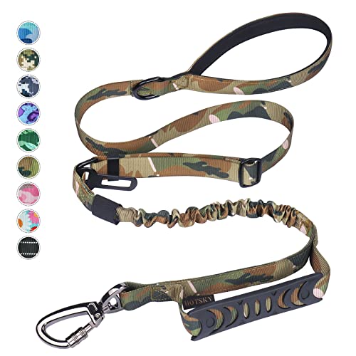 Robuste Hundeleine, Camouflage-Militär-Hundeleine mit Auto-Sicherheitsgurt für große Hunde bis zu 68 kg, 1,8 m, stoßdämpfend, einziehbar, starke Hundeleine, Doppelgriff, taktische Hundeleine für Robuste Hundeleine, Camouflage-Militär-Hundeleine mit Auto-Sicherheitsgurt für große Hunde bis zu 68 kg, 1,8 m, stoßdämpfend, einziehbar, starke Hundeleine, Doppelgriff, taktische Hundeleine für von Hotsky