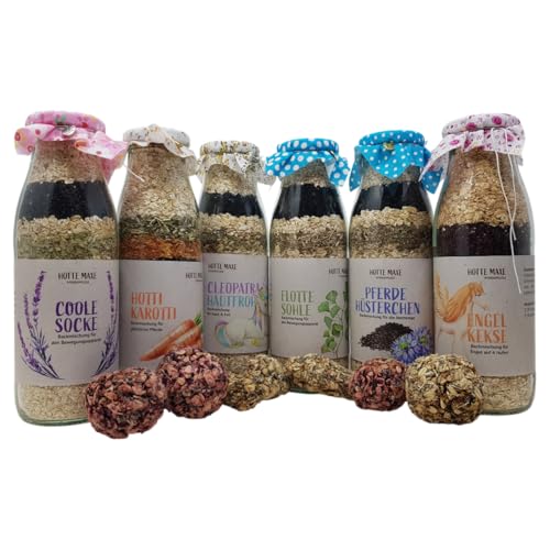 Hotte Maxe Backmischungen Mix, 6 Sorten in 6 Flaschen, 6X 500ml - für Pferde Hotte Maxe Backmischungen Mix, 6 Sorten in 6 Flaschen, 6X 500ml - für Pferde von Hotte Maxe