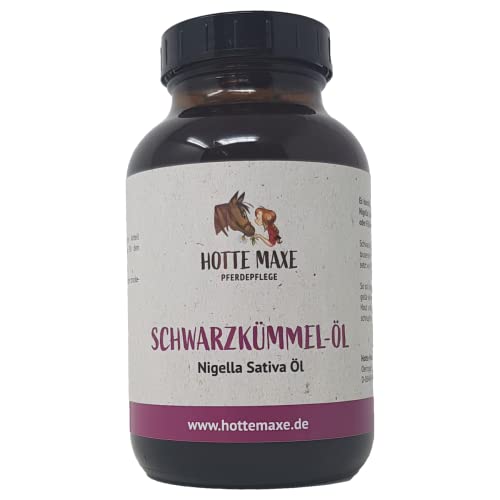Hotte Maxe Schwarzkümmel-Öl ägyptisch für Pferde - 100% kaltgepresstes, ägyptisches Schwarzkümmelöl, 1l von Hotte Maxe