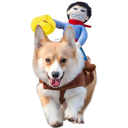 Hotumn Hunde-Halloween-Kostüm, Cowboy-Reiter-Kostüm für Hunde, Ritter-Stil, lustige Hundekleidung, erstaunlicher Hundeanzug, Party, Haustierkostüm für kleine, mittelgroße Hunde, Katzen (XL Hotumn Hunde-Halloween-Kostüm, Cowboy-Reiter-Kostüm für Hunde, Ritter-Stil, lustige Hundekleidung, erstaunlicher Hundeanzug, Party, Haustierkostüm für kleine, mittelgroße Hunde, Katzen (XL von Hotumn