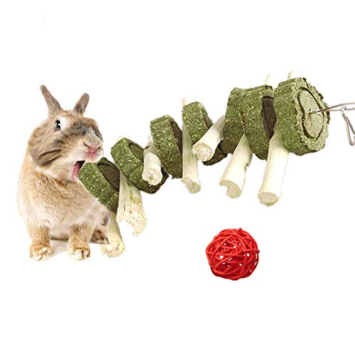 Houdao Kaninchen Spielzeug Meerschweinchen Spielzeug Sweet Bamboo Kauen Kaustäbchen Nagerstein Kaninchen Verbessern die Zahngesundheit von Kaninchen Meerschweinchen Hamster Hasen von Houdao