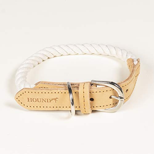 Hound Hundehalsband, geflochten, Echtleder, verstellbar, mit Metallschnalle und D-Ring-Akzenten, L, 130 g Hound Hundehalsband, geflochten, Echtleder, verstellbar, mit Metallschnalle und D-Ring-Akzenten, L, 130 g von Hound