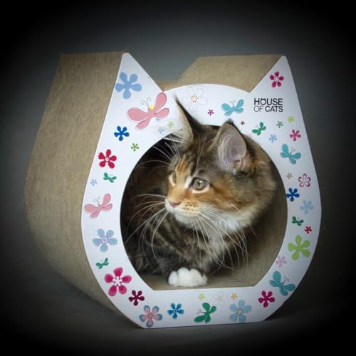 House of Cats - Kratzbaum für Katzen - Katzenkratzbaum - Katzenkratzbaum für Spiel und Entspannung der Katze - langlebige robuste Materialien - Erholung für Katze - Small Cat - Blumen - 27x27x29cm House of Cats - Kratzbaum für Katzen - Katzenkratzbaum - Katzenkratzbaum für Spiel und Entspannung der Katze - langlebige robuste Materialien - Erholung für Katze - Small Cat - Blumen - 27x27x29cm von House of Cats
