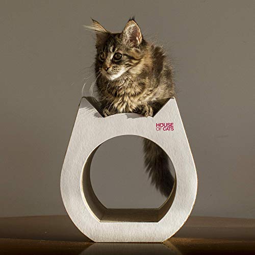 House of Cats - Kratzbaum für Katzen - Katzenkratzbaum - Katzenkratzbaum für Spiel und Entspannung der Katze - langlebige robuste Materialien - Erholung für Katze - Small Cat - Weiß - 27x27x29cm House of Cats - Kratzbaum für Katzen - Katzenkratzbaum - Katzenkratzbaum für Spiel und Entspannung der Katze - langlebige robuste Materialien - Erholung für Katze - Small Cat - Weiß - 27x27x29cm von House of Cats