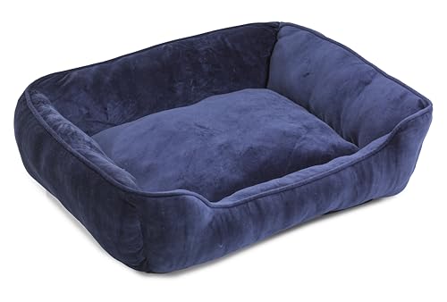 House of Paws Quadratisches Bett aus Samt, Größe M, Marineblau House of Paws Quadratisches Bett aus Samt, Größe M, Marineblau von House of Paws