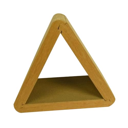 Dreieckiger Kratzbaum für Indoor-Katzen, verschleißfester Wellpapier-Kratzbaum, 43,9 x 43,9 x 38,8 cm von HouseVibe