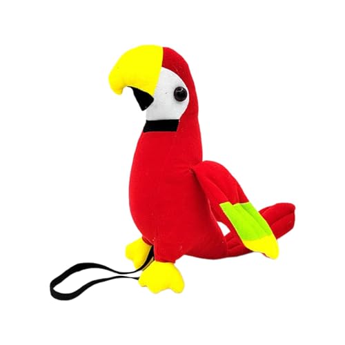 Gefüllter Papagei auf der Schulter, Piraten-Vogel, Requisite, Halloween-Kostüm, Zubehör, Spielzeug mit elastischem Band, 20 x 14 x 22 cm, Papageienpuppe von HouseVibe