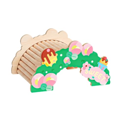 Hamsterbrücke aus Holz für Reptilien, Höhle, Kletterleiter für Bartagamen, Schildkröten, Rennmäuse, Mäuse, Meerschweinchen, Lebensraum, Dekoration, Blumenbrücke von HouseVibe