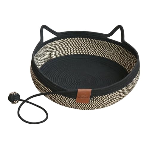Handgewebter Katzenbett, Korb, Kratzmatte, atmungsaktive Kratzmatte, Hängematte mit hängendem Spielzeug für Wohnzimmer, Terrasse, Schlafsaal, S Handgewebter Katzenbett, Korb, Kratzmatte, atmungsaktive Kratzmatte, Hängematte mit hängendem Spielzeug für Wohnzimmer, Terrasse, Schlafsaal, S von HouseVibe