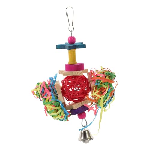 HouseVibe Buntes Papageien-Kauspielzeug für kleine Haustiere, langlebige Vogelglocke, Spielzeug, Käfigzubehör für Hamster und Vögel von HouseVibe