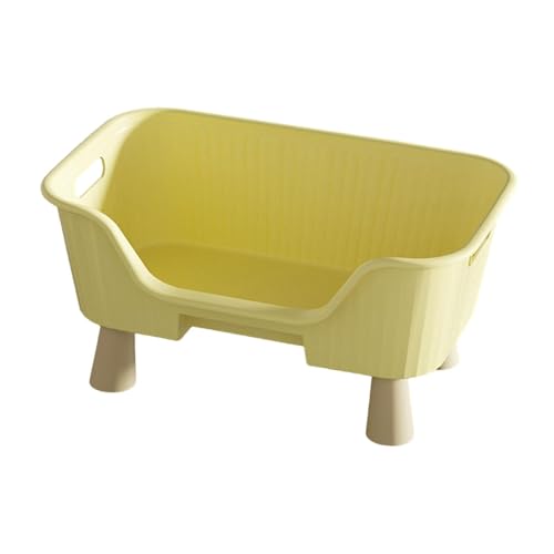 HouseVibe Erhöhtes Katzenbett, kühlende Haustier-Hängematte, Möbel, tragbar, waschbar, erhöhtes Katzenbett, bequem, universell für Kätzchen, Katzen, Größe M, Gelb von HouseVibe