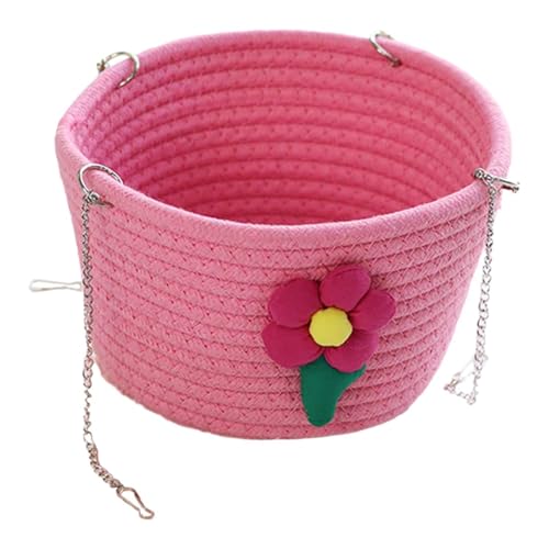 HouseVibe Hängekorb für kleine Haustiere, Käfigzubehör, Mäuse, Schlafbereich, Baumwollseil, Hängematte, 14,5 x 11 cm HouseVibe Hängekorb für kleine Haustiere, Käfigzubehör, Mäuse, Schlafbereich, Baumwollseil, Hängematte, 14,5 x 11 cm von HouseVibe