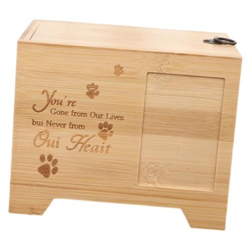 HouseVibe Haustier-Gedenkurne für Hunde und Katzen, aus Holz, mit Foto-Display-Bereich, 16 x 11 x 13 cm HouseVibe Haustier-Gedenkurne für Hunde und Katzen, aus Holz, mit Foto-Display-Bereich, 16 x 11 x 13 cm von HouseVibe