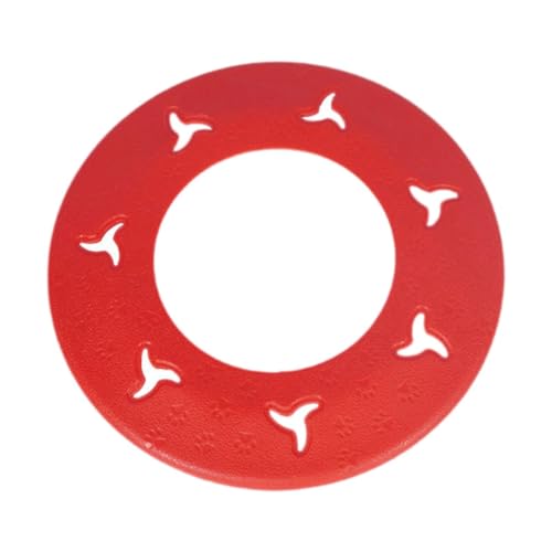 HouseVibe Hundefliegenscheibe mit rutschfester Textur und bissfestem Material, 21,6 cm, aerodynamische Frisbee für Spielen und Training im Freien, Rot HouseVibe Hundefliegenscheibe mit rutschfester Textur und bissfestem Material, 21,6 cm, aerodynamische Frisbee für Spielen und Training im Freien, Rot von HouseVibe