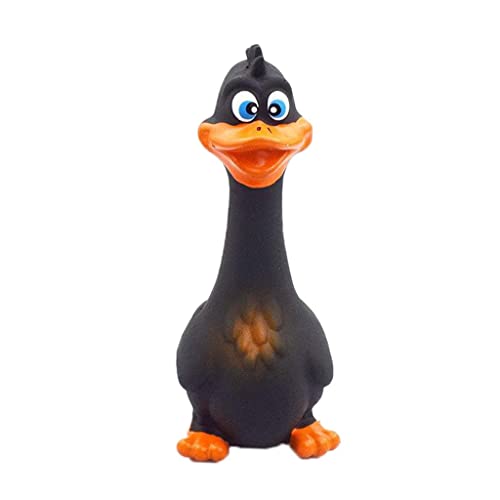 HouseVibe Quietschendes Hundespielzeug aus Gummi für kleine, mittelgroße und große Rassen, Kauspielzeug, Angstlinderung, Latex, Quetschspielzeug, 17,5 x 6,1 cm, Braun von HouseVibe