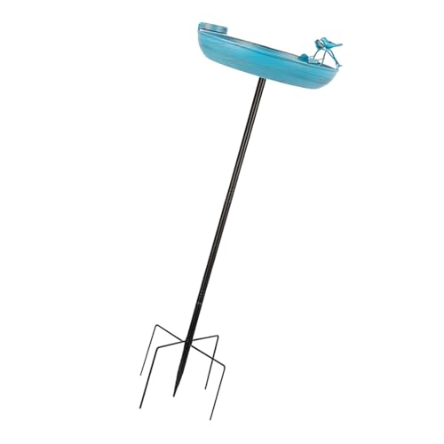 HouseVibe Vogeltränke aus Metall mit Pfahl, einfache Montage, multifunktional, für Naturliebhaber, starke Tragkraft, 33 x 94 cm von HouseVibe