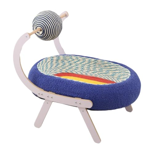 Kätzchen Kratzbrett Katzenkratzpad mit Ball Spielzeug Multifunktionale Katzenbett Schüssel Form 60.0x43.0x57.0 cm von HouseVibe