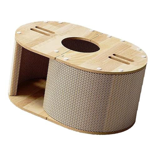Karton Katzenhaus Tunnel Lounge Höhle Sofaschutz Multifunktionskratzbett Spielhaus für Wohnung Schlafzimmer Wohnheim von HouseVibe