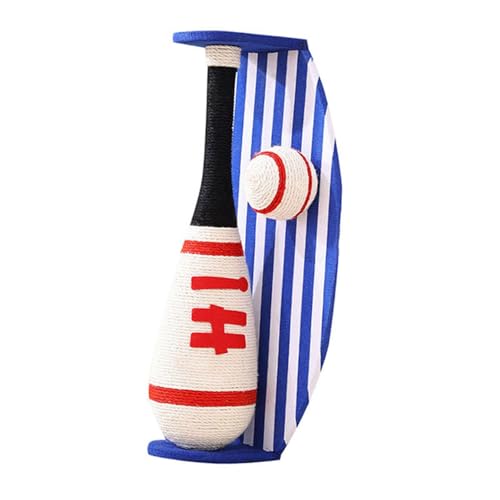 Katzenkratzbaum mit drehbarem Baseballspielzeug, Sisalkrallenschleifstange mit stabiler Basis, 24,8 Zoll Haustier-Kratzspielzeug für Indoor-Katzen Katzenkratzbaum mit drehbarem Baseballspielzeug, Sisalkrallenschleifstange mit stabiler Basis, 24,8 Zoll Haustier-Kratzspielzeug für Indoor-Katzen von HouseVibe