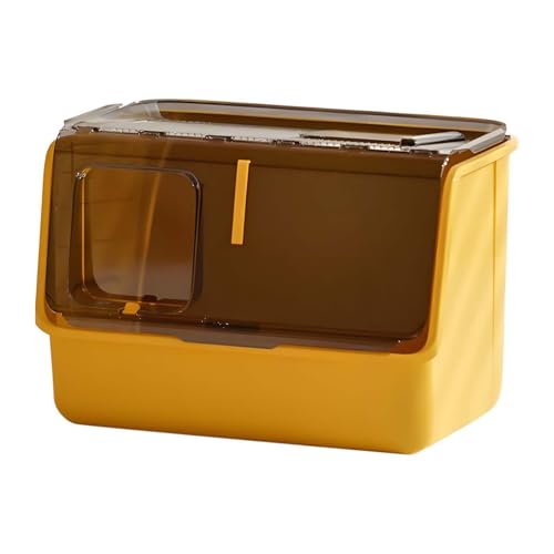 Katzentoilette mit Kapuze, robust, tiefes Klo, einfache Montage, erhöhte, vergrößerte Katzentoilette, Kätzchen, Töpfchen, Gelb Katzentoilette mit Kapuze, robust, tiefes Klo, einfache Montage, erhöhte, vergrößerte Katzentoilette, Kätzchen, Töpfchen, Gelb von HouseVibe