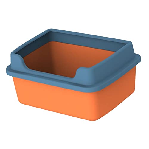 Katzentoilette mit hoher Seite, offene Oberseite, Katzentoilette, niedriges Profil, Katzentoilette für Indoor-Katzen und Kätzchen, 38 x 29 x 18,5 cm, Orange Katzentoilette mit hoher Seite, offene Oberseite, Katzentoilette, niedriges Profil, Katzentoilette für Indoor-Katzen und Kätzchen, 38 x 29 x 18,5 cm, Orange von HouseVibe
