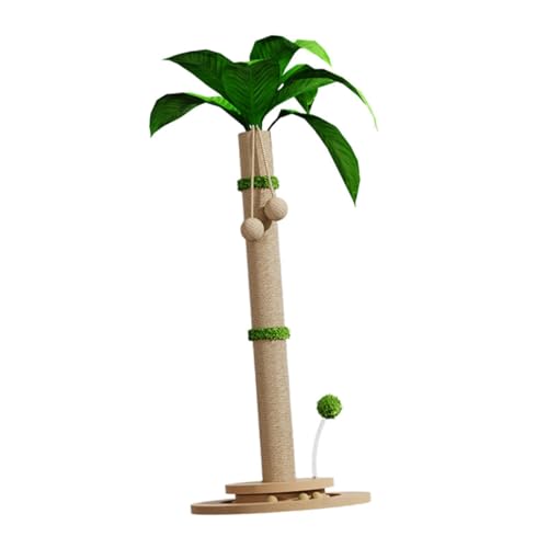 Kratzbaum mit interaktivem Trackball und baumelnden Bällen, 31,5 Zoll hoher Kratzbaum mit künstlichem Grün für Indoor-Katzen von HouseVibe