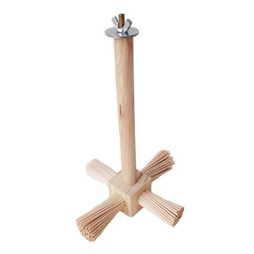 Papageien-Sitzstange aus Holz, Vogelkäfig-Zubehör, Wellensittich, Übungsspielzeug, Tisch-Vogelständer für Wellensittiche, Kanarienvögel von HouseVibe