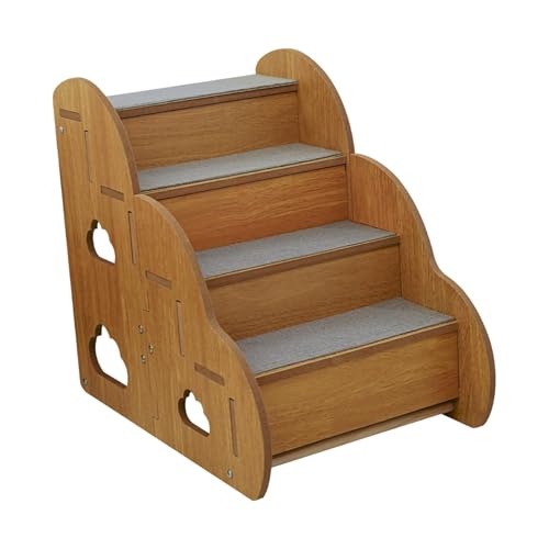 Pet Steps für Katzen, kleine Hunde, sanfte Kletterhilfe, leicht, für Kätzchen, 45 x 30 x 39,9 cm, MDF-Holzrampe von HouseVibe