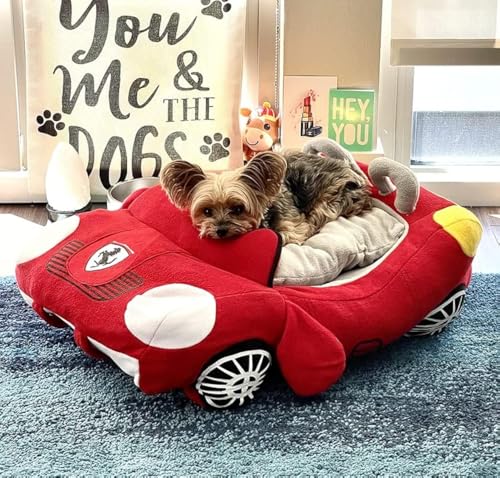 Sport Auto für Hunde und Katzen Pet Bett für Welpen, Medium, Rot Sport Auto für Hunde und Katzen Pet Bett für Welpen, Medium, Rot von BADASS SHARKS