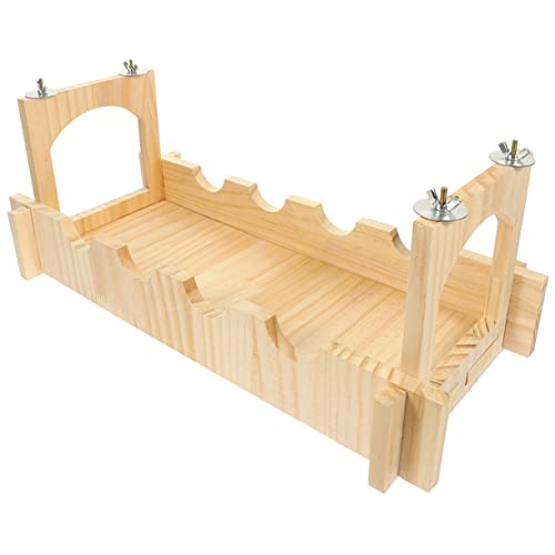Housoutil Versteckbrücke Für Meerschweinchen – Plattform Und Spielplatz Für Hamster Aus Holz – Haustierbrücke Für Kleintiere – Dekoratives Spielzeug von Housoutil