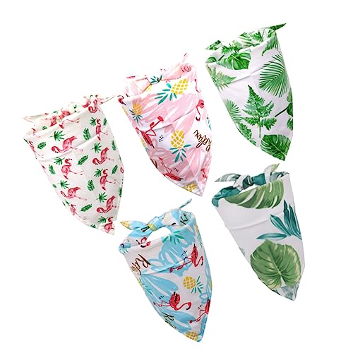 Housoutil 15 STK Dreieckstuch Für Haustiere Hundehalsband Haustier-lätzchen Katze-Hund-Bandana Hundeschal Hundelätzchen Flamingo-Katzen-Bandana Baumwolle Frühling Und Sommer Katzen Und Hunde von Housoutil