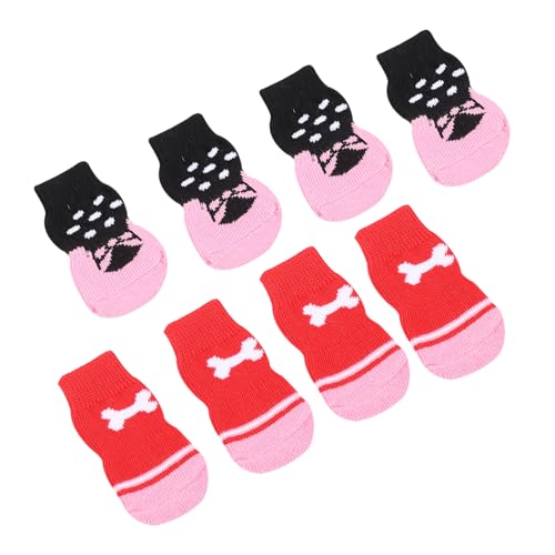 Housoutil 2 Sets Haustierschuhe Weihnachtssocken Für Hunde – Warm Und Für Hartholzböden Zufälliges Muster 8 Stück X 2 Housoutil 2 Sets Haustierschuhe Weihnachtssocken Für Hunde – Warm Und Für Hartholzböden Zufälliges Muster 8 Stück X 2 von Housoutil