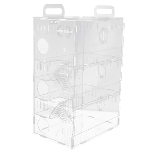Housoutil Meerschweinchen-schlosskäfig Hamsterhaus Aus Acryl Löcher für Die Luftzirkulation Bequemes Nest für Haustiere Housoutil Meerschweinchen-schlosskäfig Hamsterhaus Aus Acryl Löcher für Die Luftzirkulation Bequemes Nest für Haustiere von Housoutil