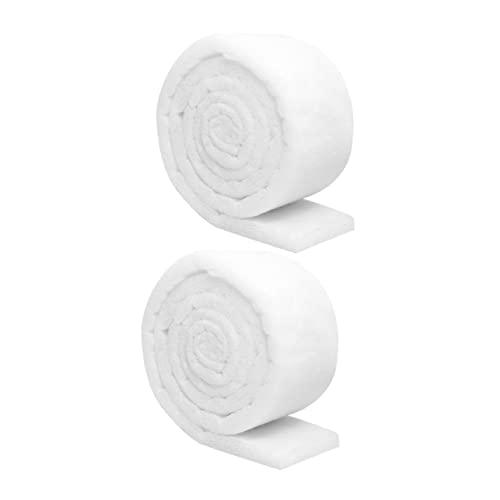Housoutil Schwammfilter 2 Rollen Filterschwamm Zahnseide Weiß Baumwolle Vorderseite Kanister Filterwatte von Housoutil
