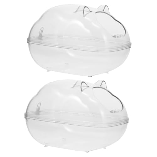 Housoutil 2 STK Hamsterbad Kunststoffbehälter klare Wanne Hamster klo Hamster sandbad töpfchen Badewanne meerschweinchen Toilette Badebehälter für Hamster Goldener Bär kleines Haustier Housoutil 2 STK Hamsterbad Kunststoffbehälter klare Wanne Hamster klo Hamster sandbad töpfchen Badewanne meerschweinchen Toilette Badebehälter für Hamster Goldener Bär kleines Haustier von Housoutil