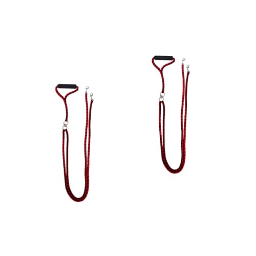 Housoutil 2 Stück Haustierhalsband 2 in 1 Doppelte Hundeleine Komfortables Outdoor-trainingsseil Schwarz Rot 145x15x3cm Housoutil 2 Stück Haustierhalsband 2 in 1 Doppelte Hundeleine Komfortables Outdoor-trainingsseil Schwarz Rot 145x15x3cm von Housoutil