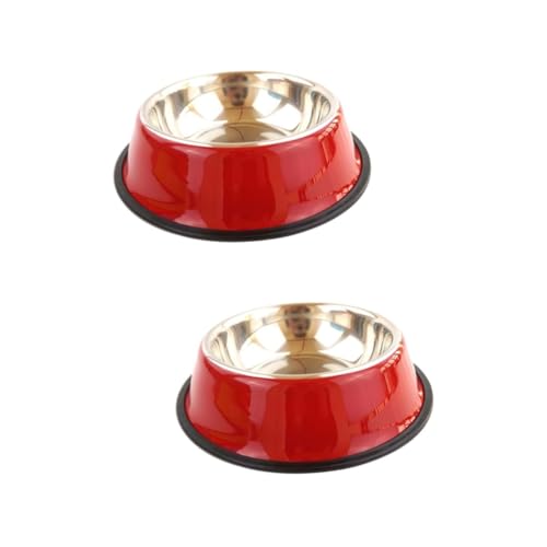 Housoutil 2 Stück 18 cm Rot Edelstahl Hunde-/katzennapfmatte Futternapf Tierbedarf Tierfutternapf Futternapf Für Katzen Housoutil 2 Stück 18 cm Rot Edelstahl Hunde-/katzennapfmatte Futternapf Tierbedarf Tierfutternapf Futternapf Für Katzen von Housoutil