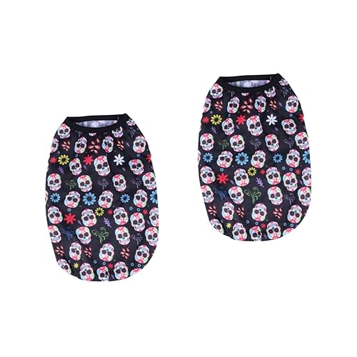 Housoutil Haustierkleidung 2 STK Hundekleidung Heimtierbedarf Weiß Cosplay Skelett Stoff Hundepullover Housoutil Haustierkleidung 2 STK Hundekleidung Heimtierbedarf Weiß Cosplay Skelett Stoff Hundepullover von Housoutil