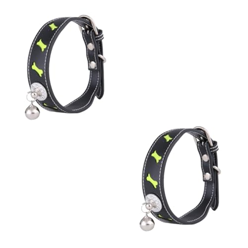 Housoutil 2 Stück Form Haustierhalsband Verstellbares Pu- Reflektierende Katzen- Und Hundeglocken- - Für Den Zeitweiligen Gebrauch Von Haustieren Aus Pu-ledermaterial von Housoutil