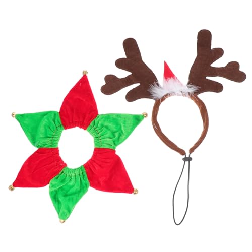 Housoutil 2 Sätze Haustier-Weihnachts-Stirnband Dekorative Haargummis Hundehalsband Mit Kopfbedeckung Urlaub Haustier Weihnachtskragen Für Haustier Kleidung Schmücken Baumwolle Polyester Housoutil 2 Sätze Haustier-Weihnachts-Stirnband Dekorative Haargummis Hundehalsband Mit Kopfbedeckung Urlaub Haustier Weihnachtskragen Für Haustier Kleidung Schmücken Baumwolle Polyester von Housoutil