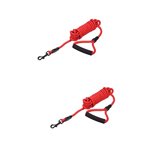 Housoutil 2 Stück 10 Hundetrainingsleinen 10 M Lange Nylon-haustierleine Robuste Hundeleine Für Outdoor-aktivitäten Roter Gepolsterter Griff Housoutil 2 Stück 10 Hundetrainingsleinen 10 M Lange Nylon-haustierleine Robuste Hundeleine Für Outdoor-aktivitäten Roter Gepolsterter Griff von Housoutil