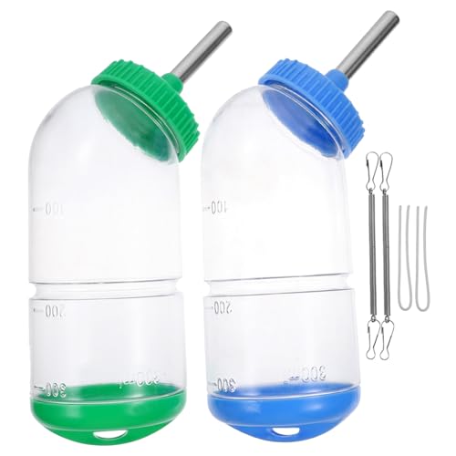 Housoutil Trinkflaschen-Set für Haustiere 2-teilig 300 Ml Großes Fassungsvermögen Visualisiertes Wasservolumen für Kaninchen Hasen Chinchillas und Auslaufsicher Housoutil Trinkflaschen-Set für Haustiere 2-teilig 300 Ml Großes Fassungsvermögen Visualisiertes Wasservolumen für Kaninchen Hasen Chinchillas und Auslaufsicher von Housoutil