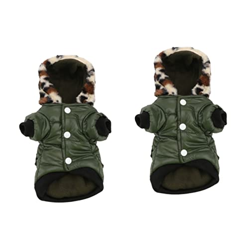 Housoutil 2 Stücke Haustier Hund Mantel Hoodie S Warme Welpen Oberbekleidung Armee Fleece Tragen Mode Housoutil 2 Stücke Haustier Hund Mantel Hoodie S Warme Welpen Oberbekleidung Armee Fleece Tragen Mode von Housoutil